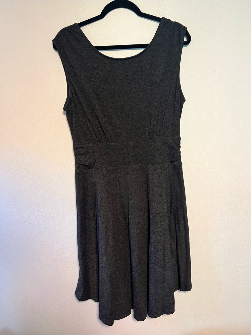 Prana Charcoal Sleeveless Scoop-Neck Mini Dress